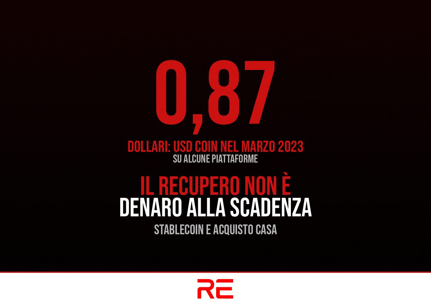 USD Coin a 0,87 dollari su alcune piattaforme nel marzo 2023. Il recupero non è denaro alla scadenza: stablecoin e acquisto casa.